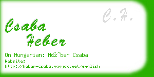 csaba heber business card